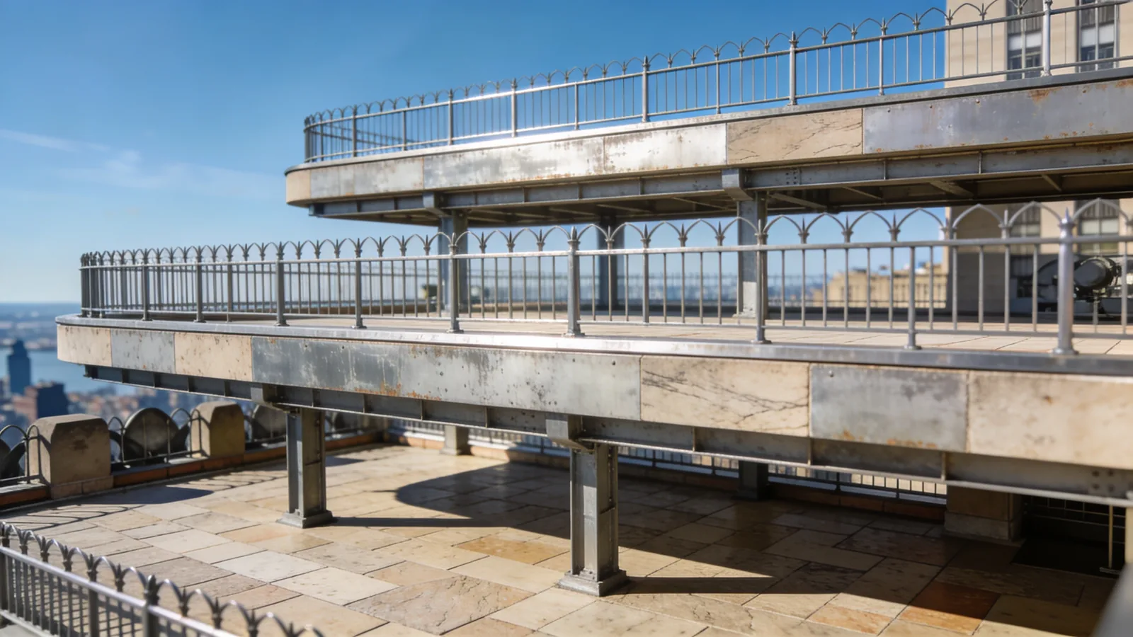 Multi-tier observation deck at Top of the Rock with three different levels — Top of the Rock visit tips deck tier strategy