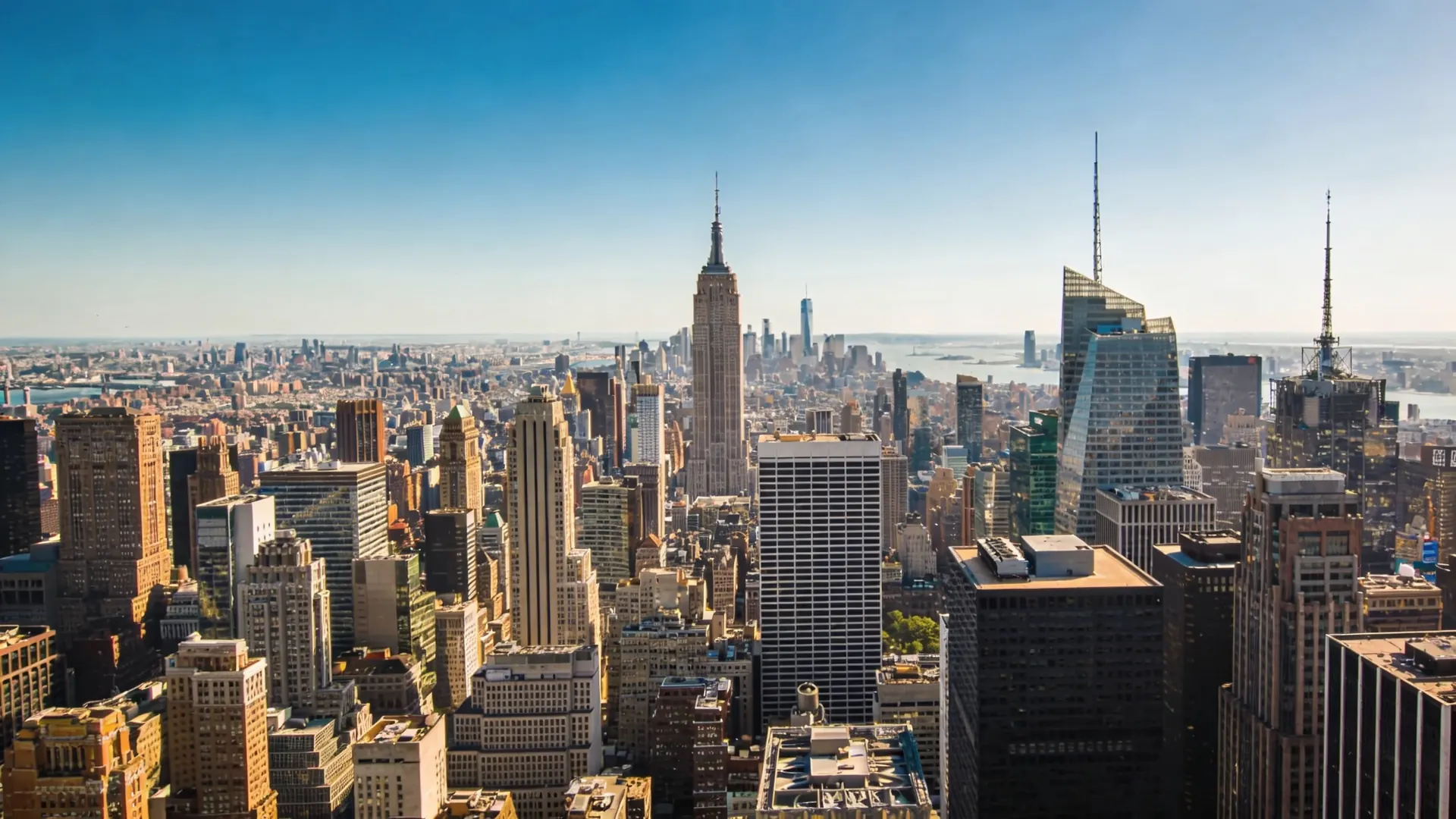 View from Top of the Rock looking south with Empire State Building dominating — Top of the Rock visit tips signature shot