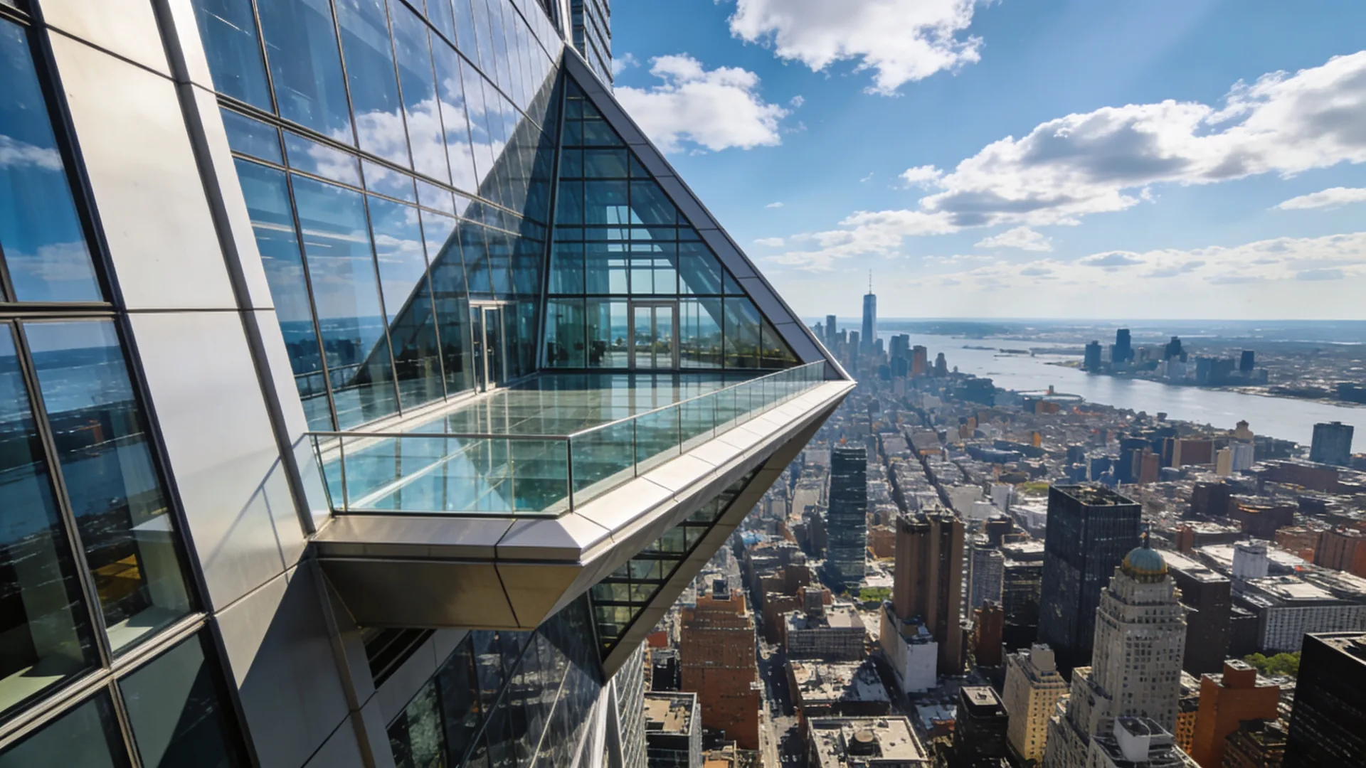 The Edge triangular outdoor observation deck jutting from 30 Hudson Yards — The Edge NYC visit guide signature view