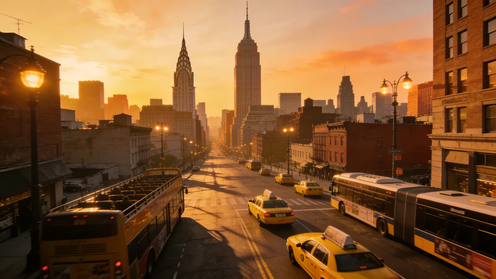 Aerial view of central Manhattan streets near See City Tours’ downtown base