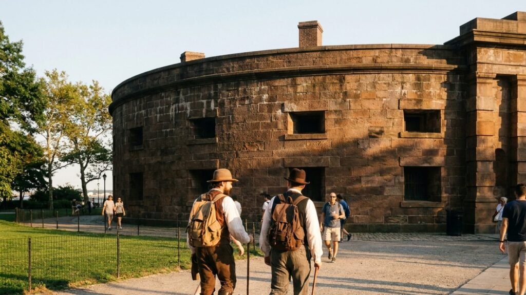 Castle Clinton in Battery Park, a departure point for Statue of Liberty ferries.